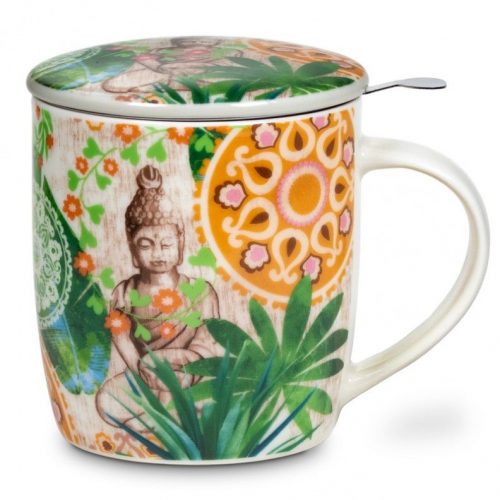Taza de té con filtro Buda